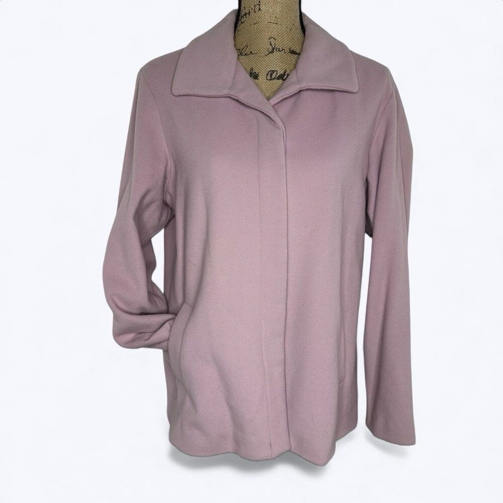 Vtg Rafaella‎ Wool Cashmere Jacket 8 Pink Pastel Minimalist Quiet Luxury Office